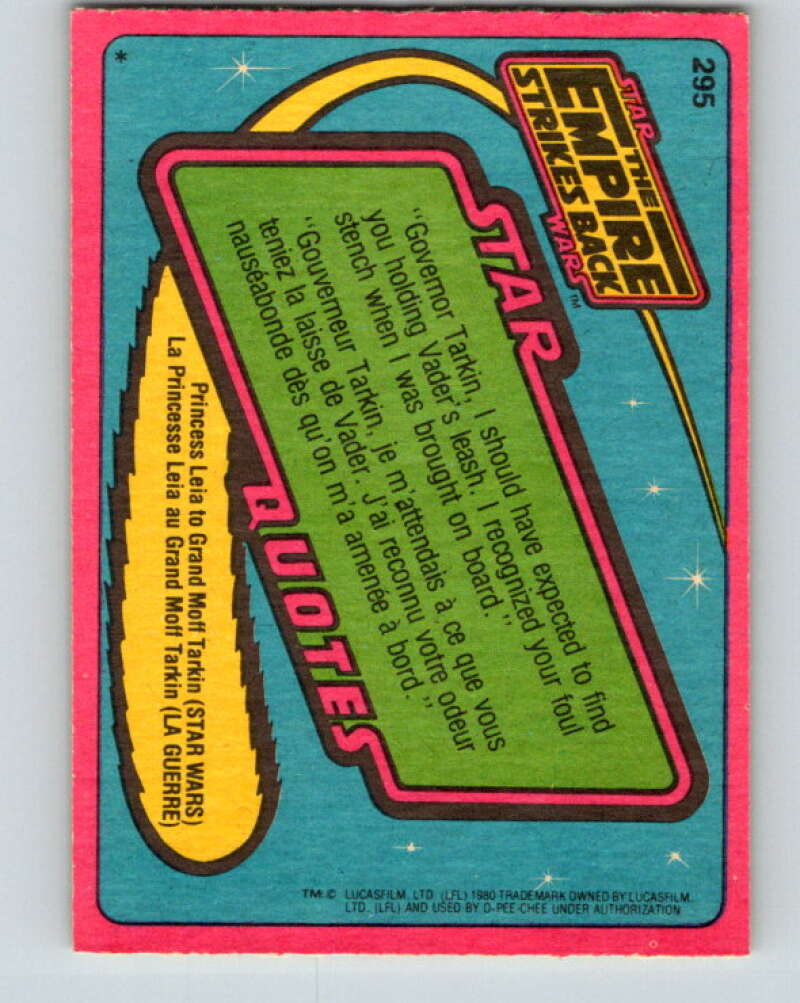 1980 OPC The Empire Strikes Back #295 Power of the Empire V43206