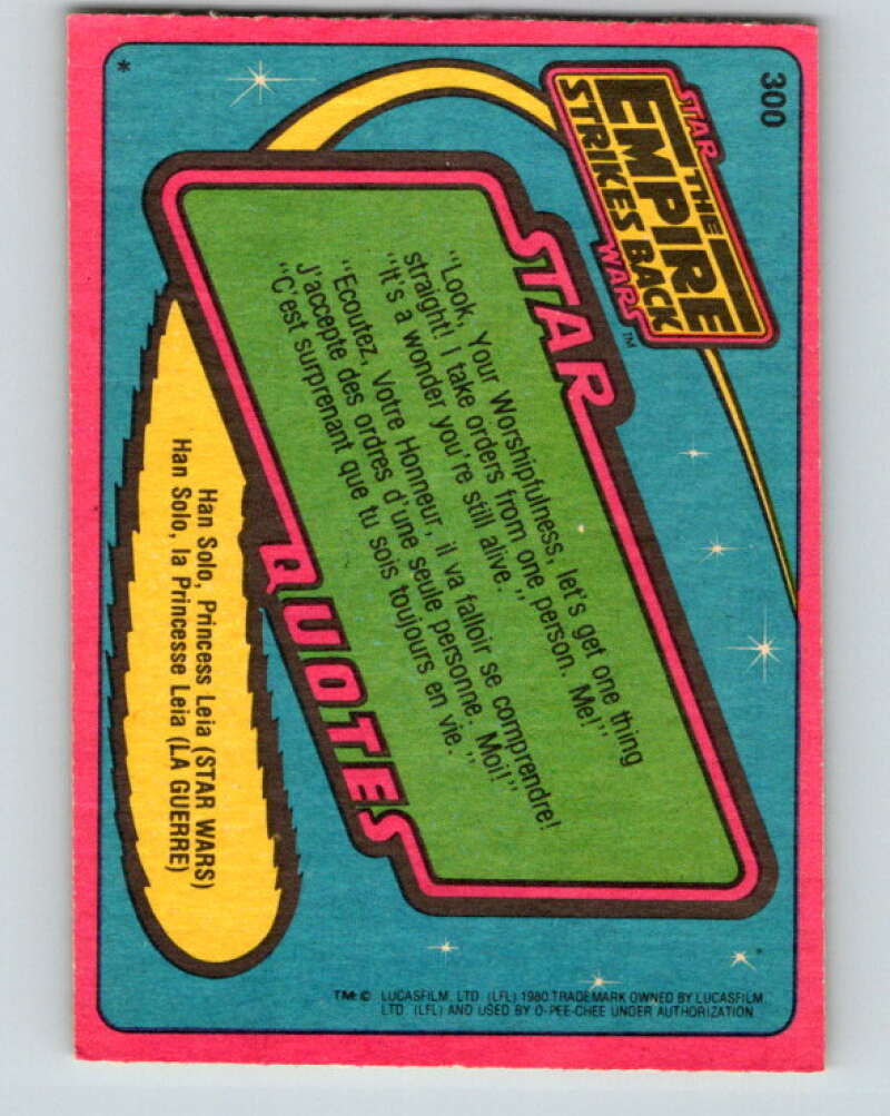 1980 OPC The Empire Strikes Back #300 Descent Into Danger! V43212
