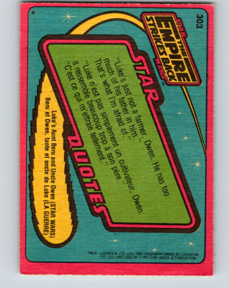 1980 OPC The Empire Strikes Back #303 In Search of Han V43218