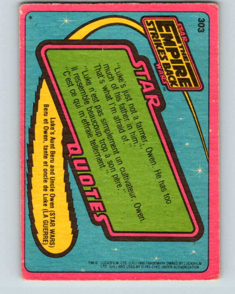 1980 OPC The Empire Strikes Back #303 In Search of Han V43219