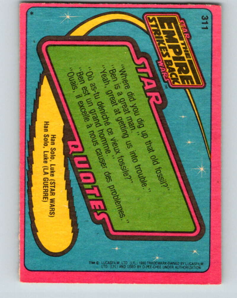 1980 OPC The Empire Strikes Back #311 The Walkers Close In! V43227