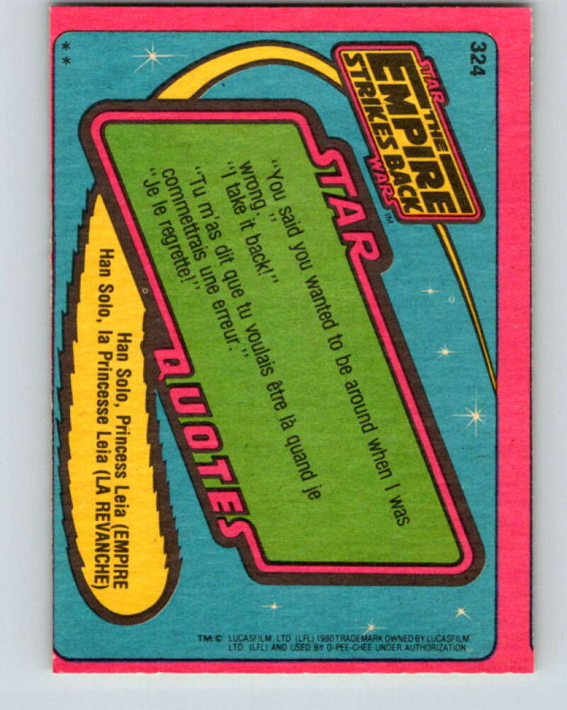 1980 OPC The Empire Strikes Back #324 Bounty Hunter IG-88 V43251