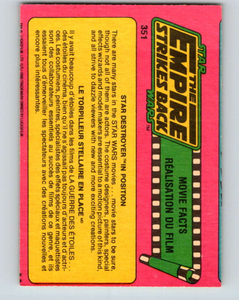 1980 OPC The Empire Strikes Back #351 Star Destroyer Model V43299