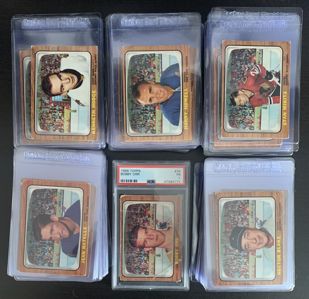 1966-67 Topps NHL Hockey Complete Set 1-132 Bobby Orr Rookie PSA - Clean Backs