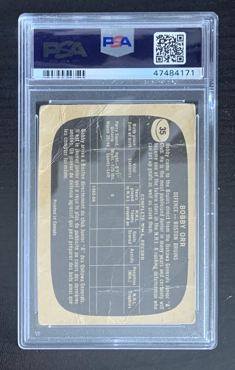 1966-67 Topps NHL Hockey Complete Set 1-132 Bobby Orr Rookie PSA - Clean Backs