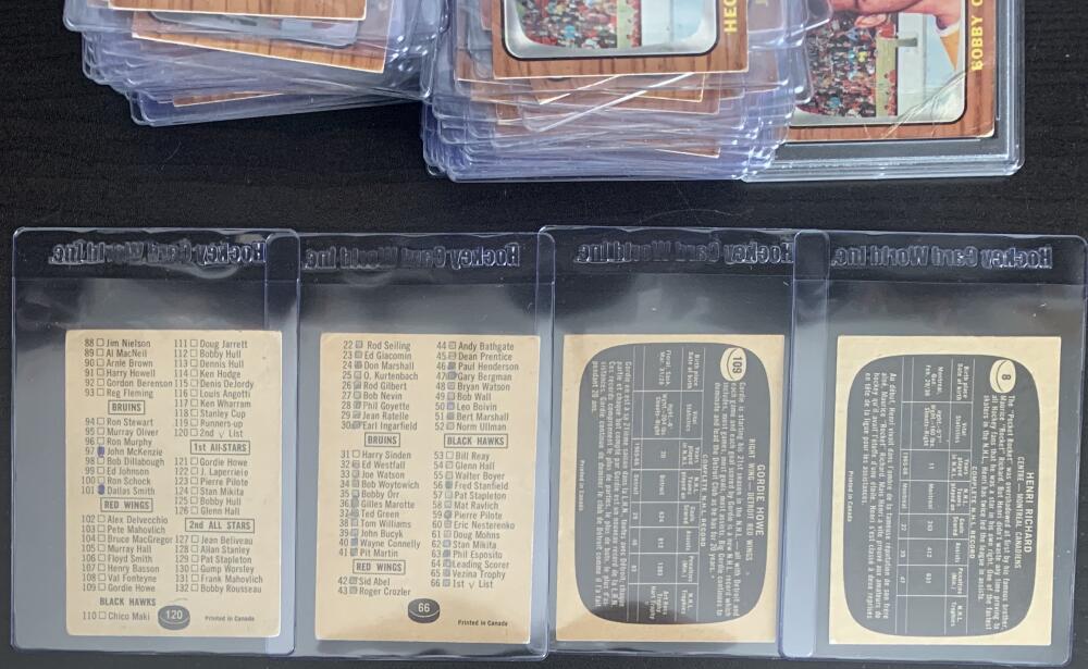 1966-67 Topps NHL Hockey Complete Set 1-132 Bobby Orr Rookie PSA - Clean Backs