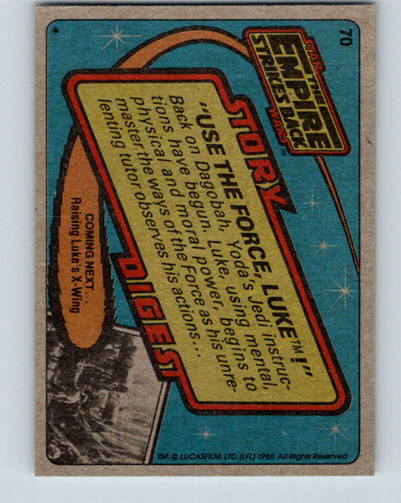 1980 Topps The Empire Strikes Back #70 Use the Force/Luke! V43444