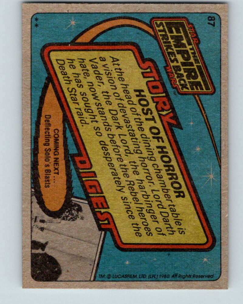 1980 Topps The Empire Strikes Back #87 Host of Horror V43486
