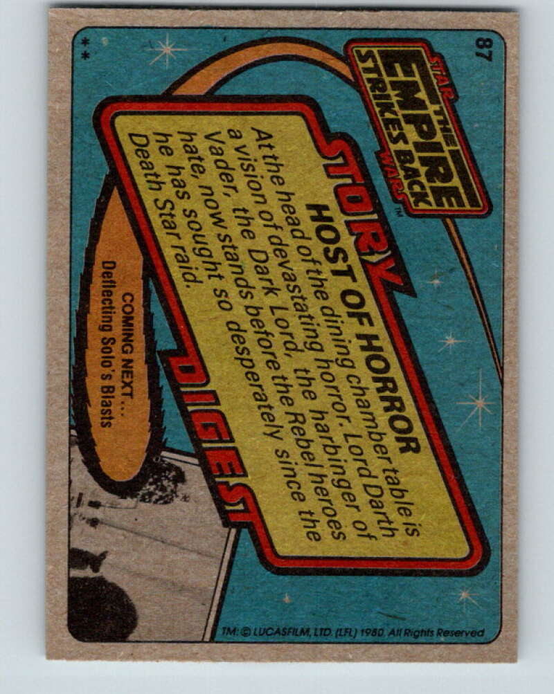 1980 Topps The Empire Strikes Back #87 Host of Horror V43487