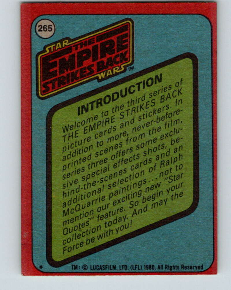 1980 Topps The Empire Strikes Back #265 Picture Card Series 3 V43583