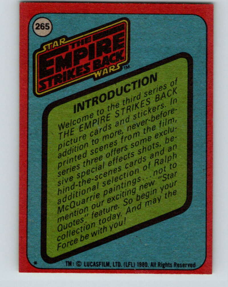 1980 Topps The Empire Strikes Back #265 Picture Card Series 3 V43585