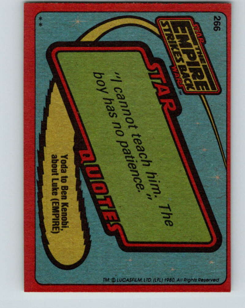 1980 Topps The Empire Strikes Back #266 Han Solo V43591