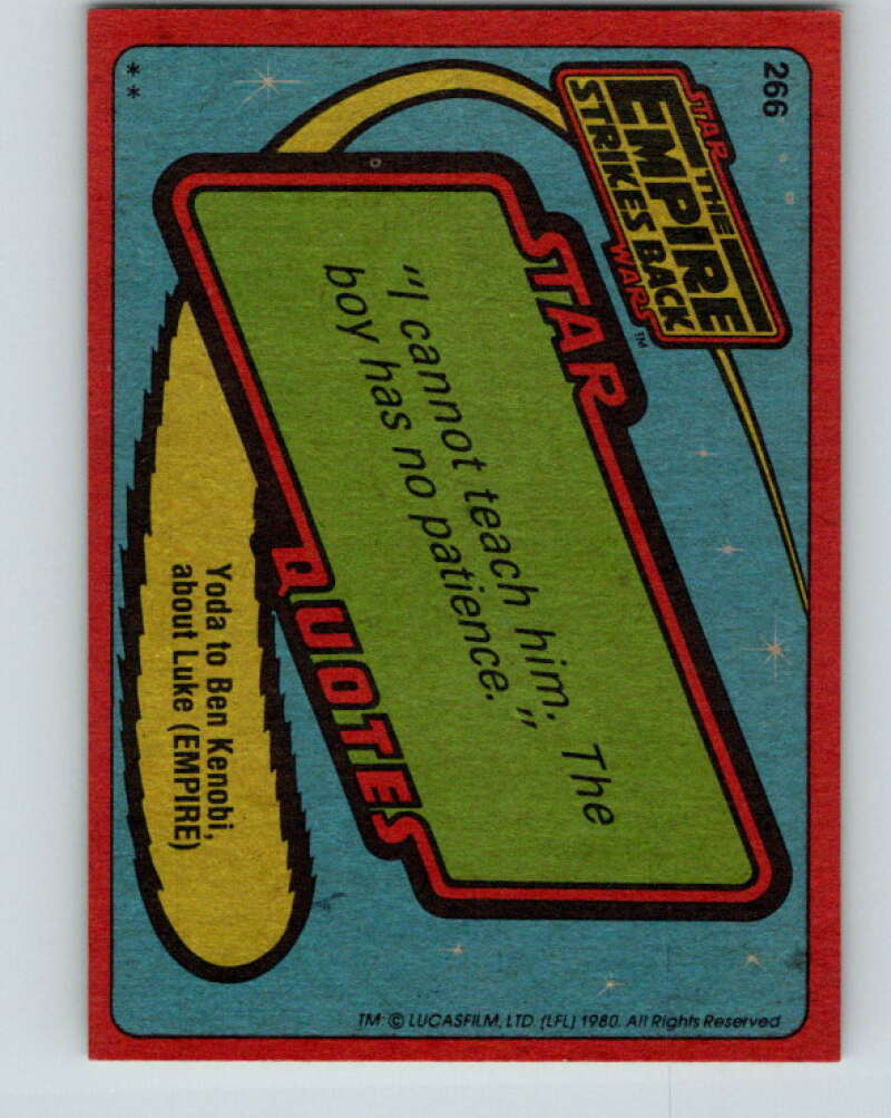 1980 Topps The Empire Strikes Back #266 Han Solo V43592