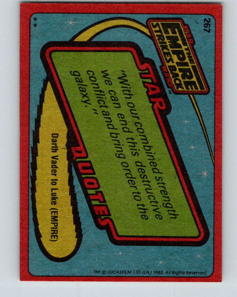 1980 Topps The Empire Strikes Back #267 Princess Leia V43594