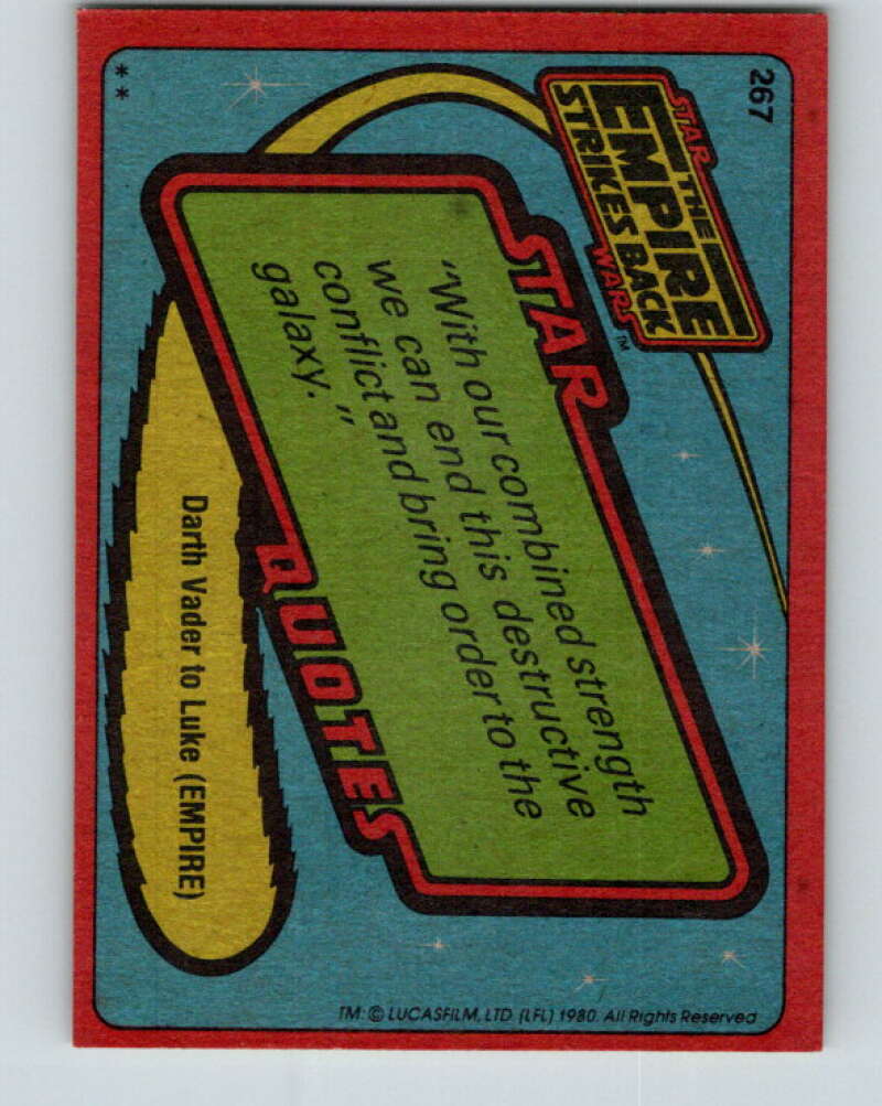 1980 Topps The Empire Strikes Back #267 Princess Leia V43595