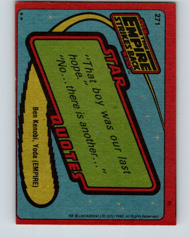 1980 Topps The Empire Strikes Back #271 Darth Vader V43618