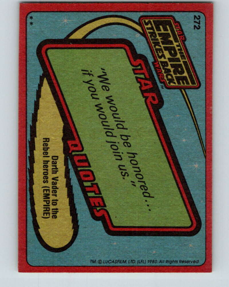 1980 Topps The Empire Strikes Back #272 Boba Fett V43621