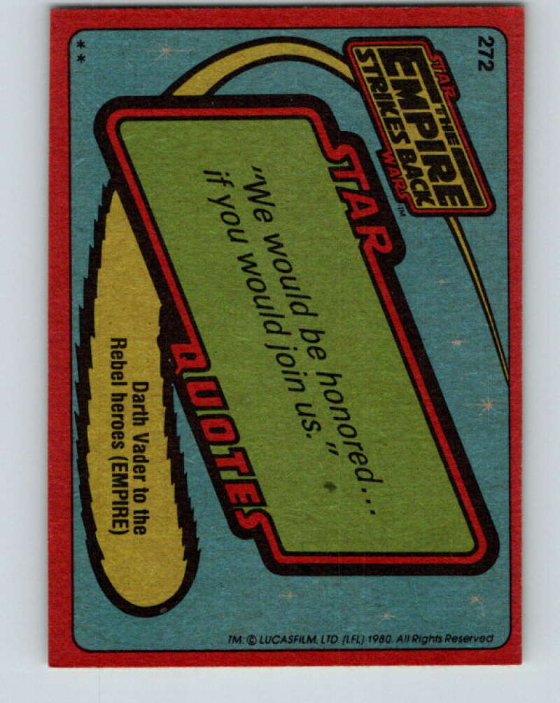 1980 Topps The Empire Strikes Back #272 Boba Fett V43623