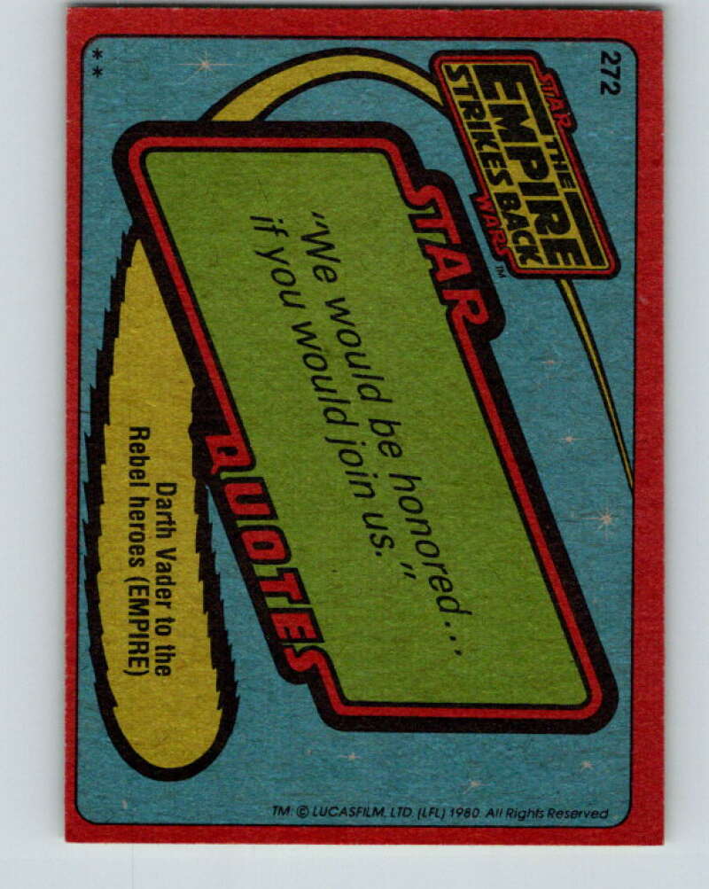 1980 Topps The Empire Strikes Back #272 Boba Fett V43625