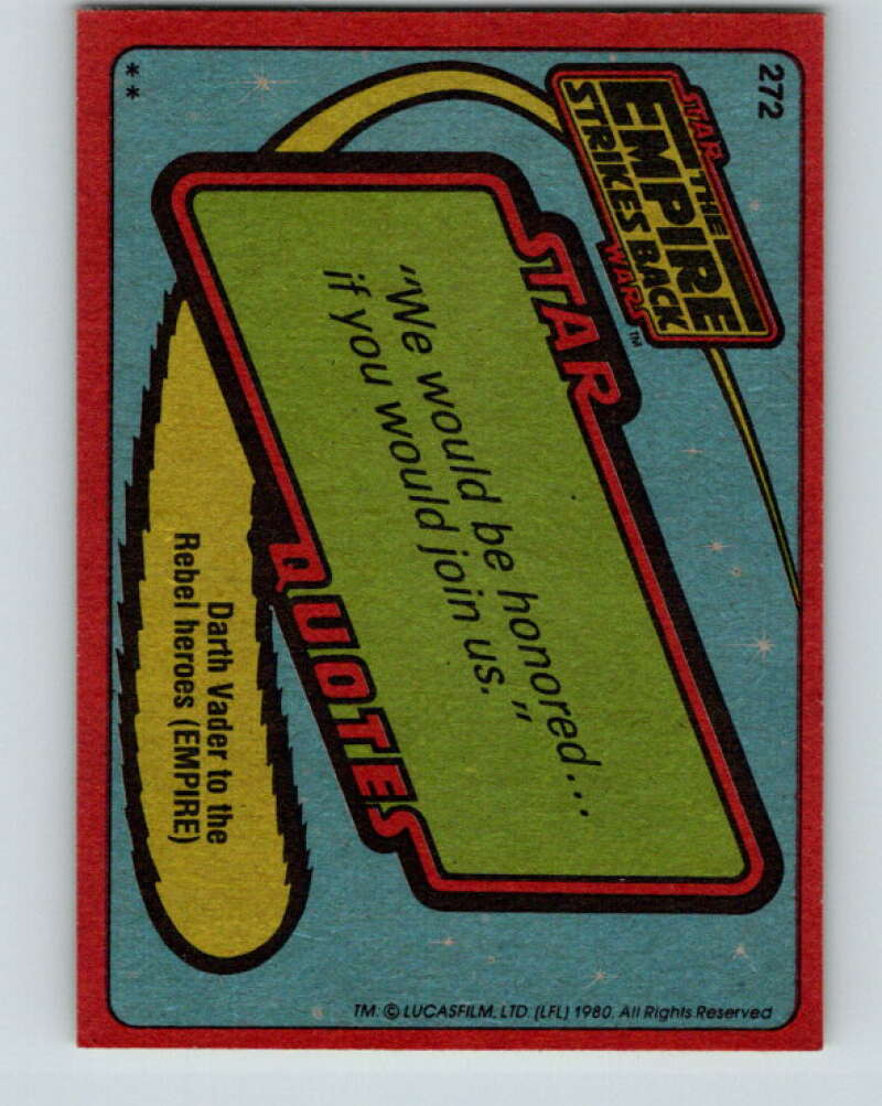 1980 Topps The Empire Strikes Back #272 Boba Fett V43627