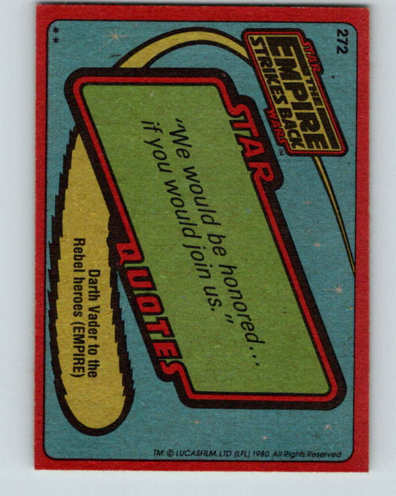 1980 Topps The Empire Strikes Back #272 Boba Fett V43628