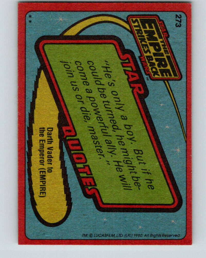 1980 Topps The Empire Strikes Back #273 Probot V43630