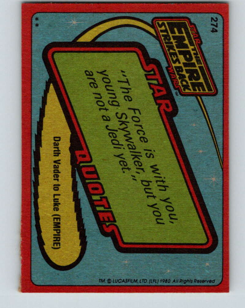 1980 Topps The Empire Strikes Back #274 Dengar V43637