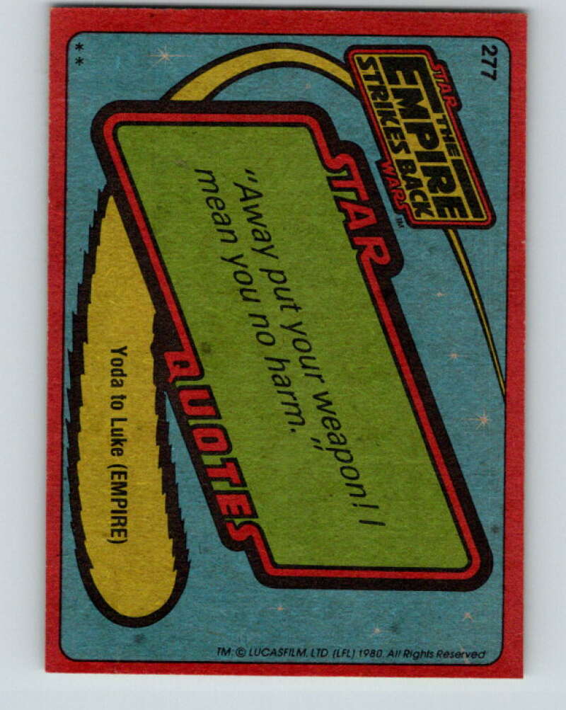 1980 Topps The Empire Strikes Back #277 FX-7 V43651