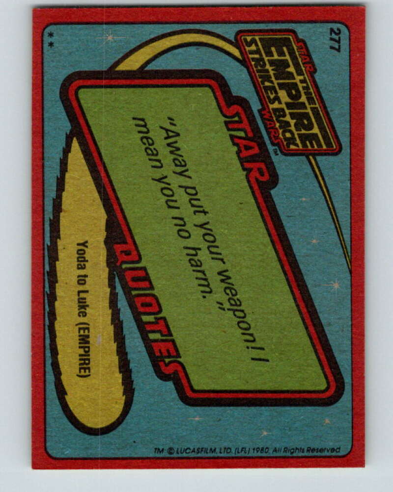1980 Topps The Empire Strikes Back #277 FX-7 V43655