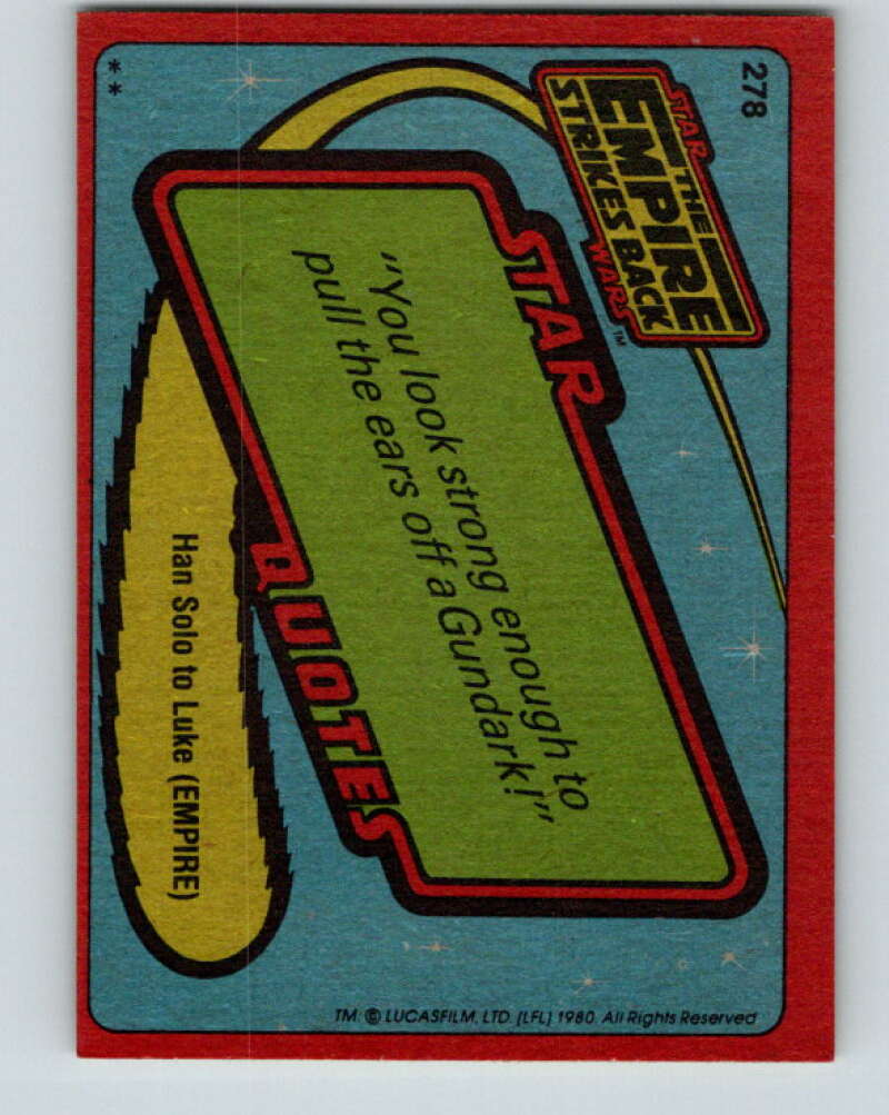 1980 Topps The Empire Strikes Back #278 Chewbacca V43657