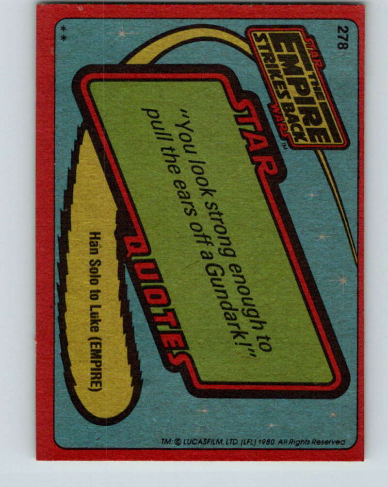 1980 Topps The Empire Strikes Back #278 Chewbacca V43658