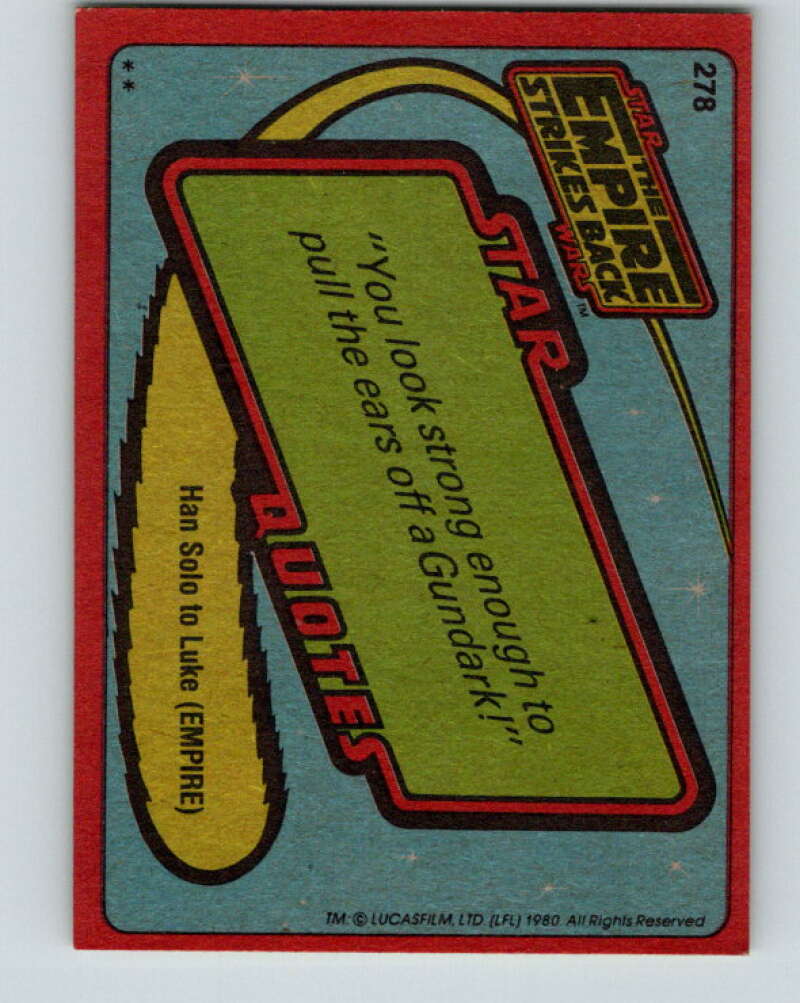 1980 Topps The Empire Strikes Back #278 Chewbacca V43660