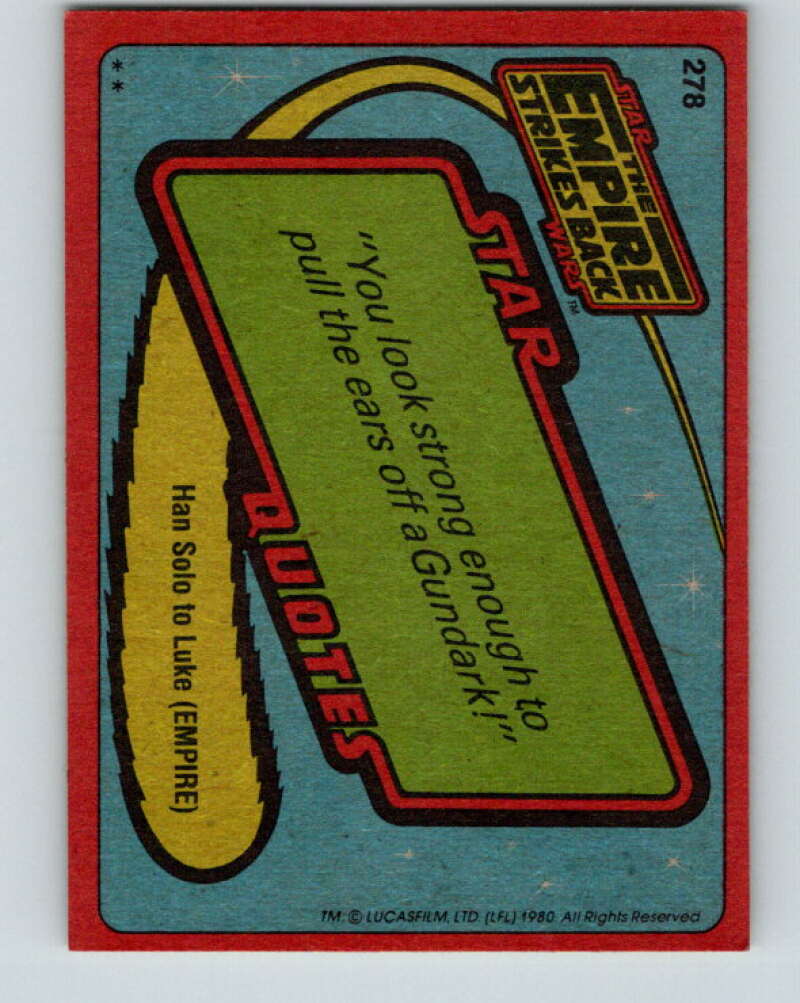 1980 Topps The Empire Strikes Back #278 Chewbacca V43661