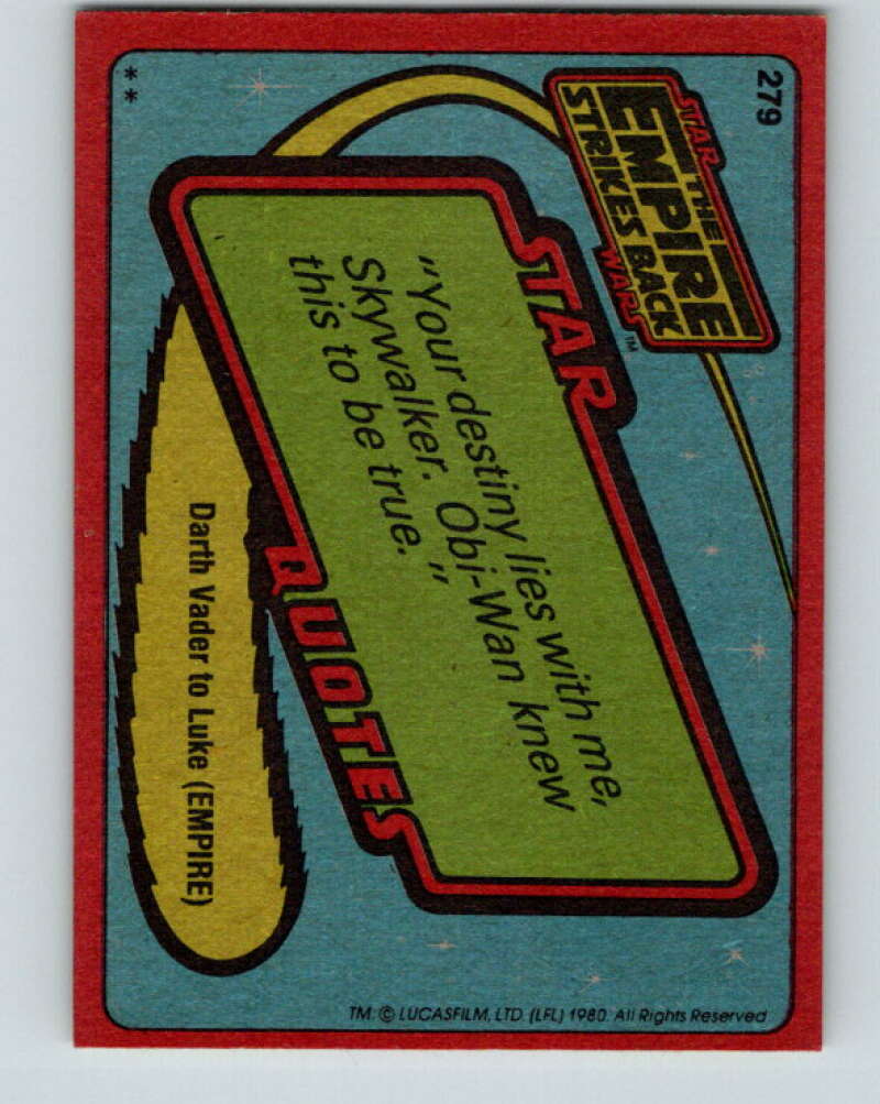 1980 Topps The Empire Strikes Back #279 Lando Calrissian V43663