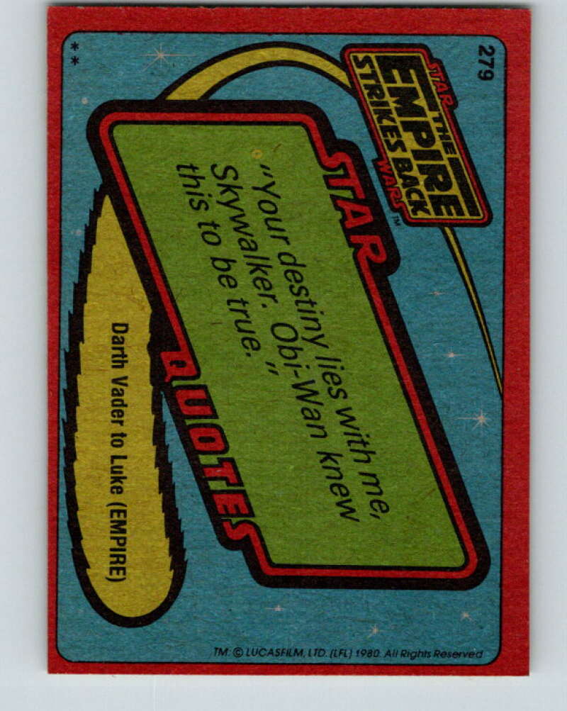 1980 Topps The Empire Strikes Back #279 Lando Calrissian V43664