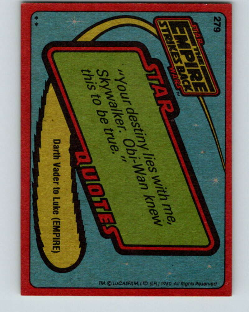 1980 Topps The Empire Strikes Back #279 Lando Calrissian V43666