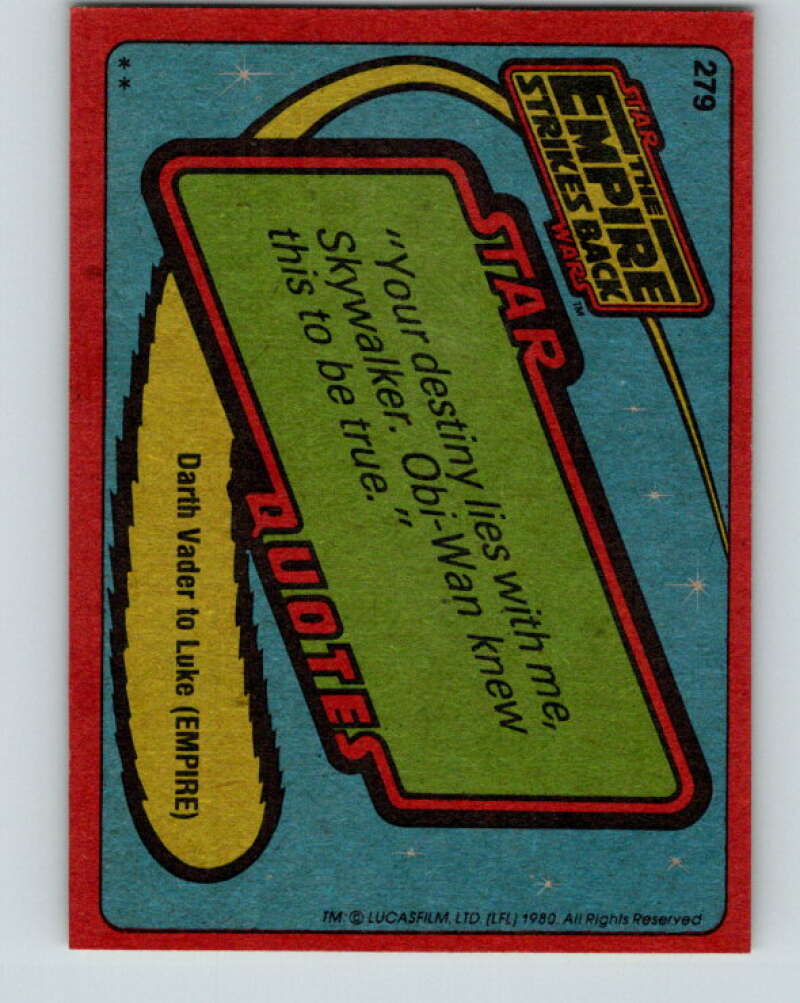 1980 Topps The Empire Strikes Back #279 Lando Calrissian V43667