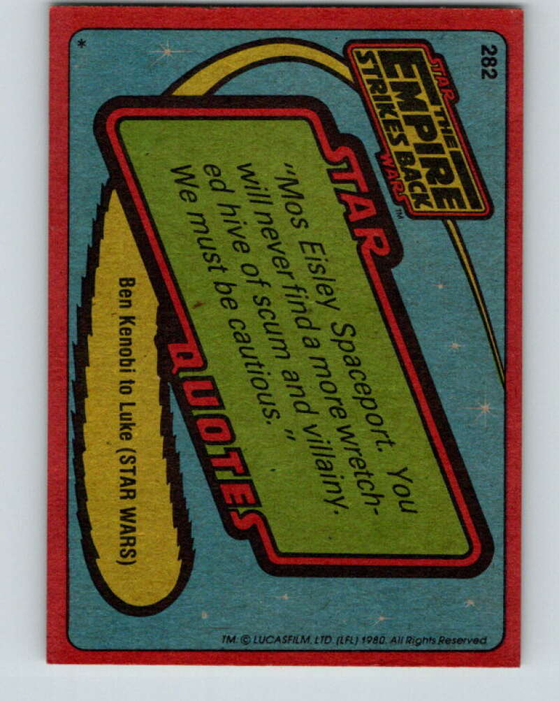1980 Topps The Empire Strikes Back #282 Imperial Ships Approaching! V43681