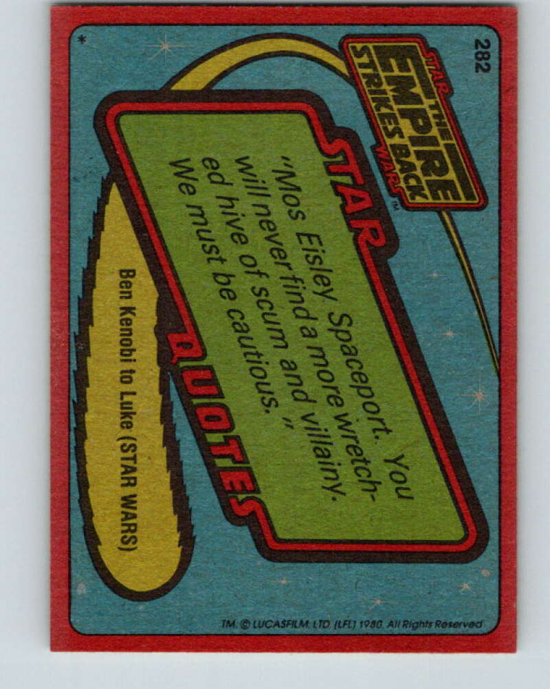 1980 Topps The Empire Strikes Back #282 Imperial Ships Approaching! V43682
