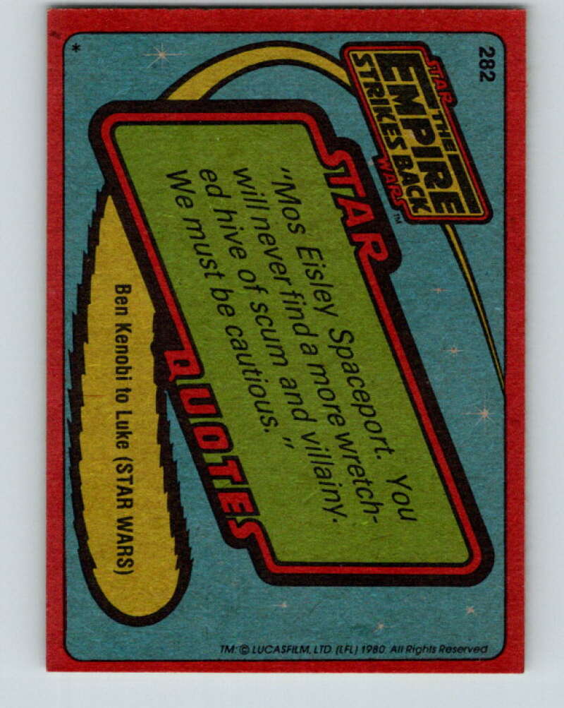 1980 Topps The Empire Strikes Back #282 Imperial Ships Approaching! V43683
