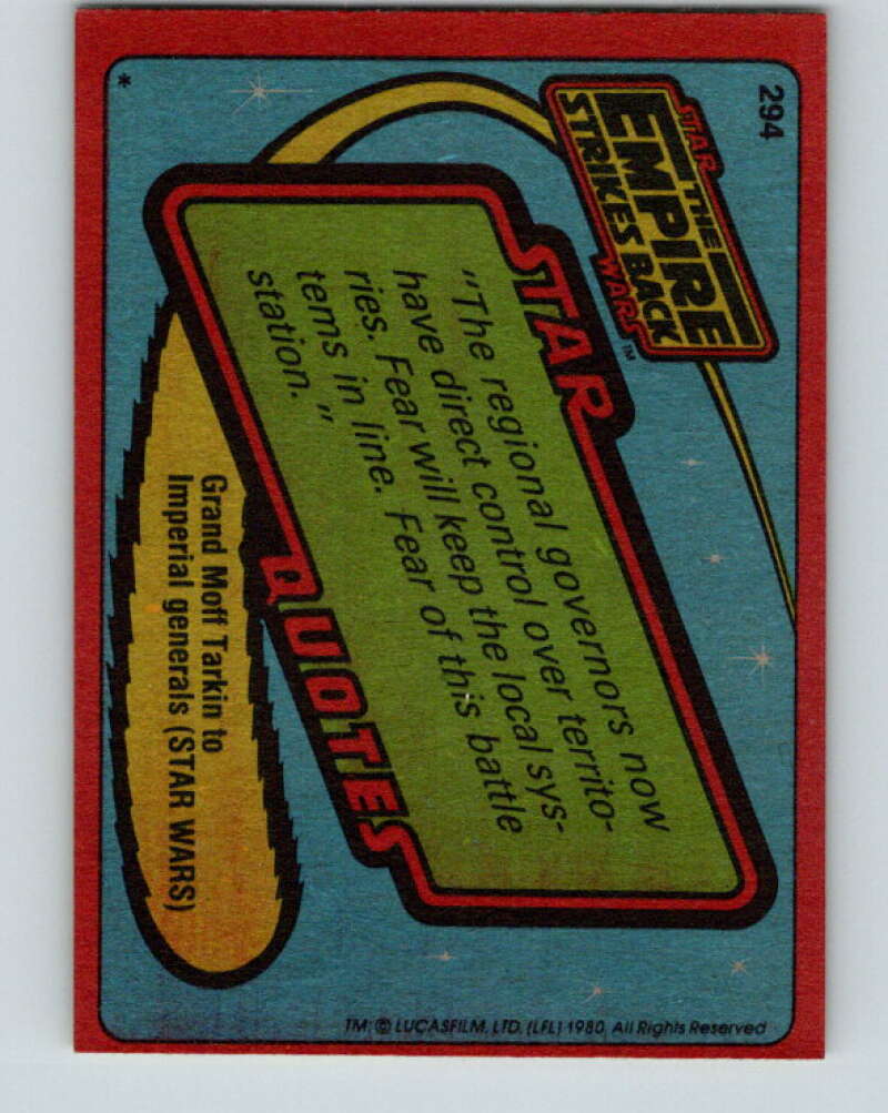 1980 Topps The Empire Strikes Back #294 Old Friends...Or Foes? V43756