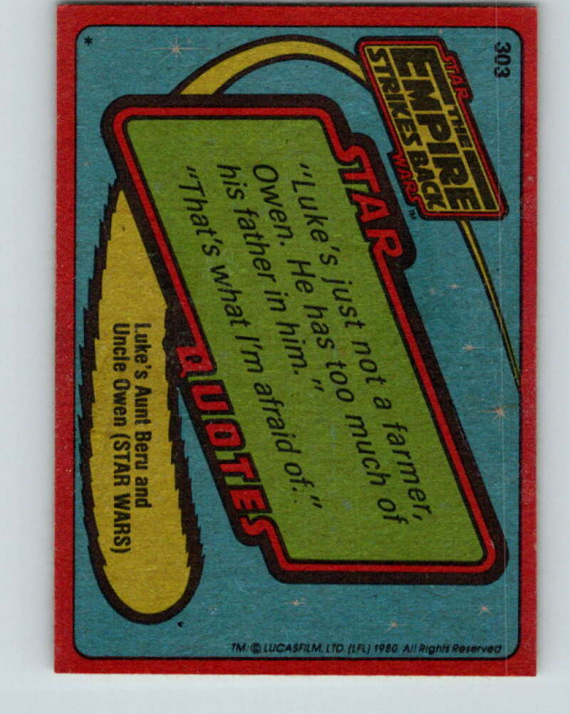 1980 Topps The Empire Strikes Back #303 In Search of Han V43807