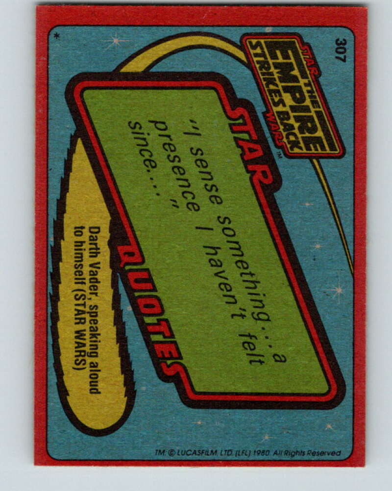 1980 Topps The Empire Strikes Back #307 Portrait of an Ugnaught V43828