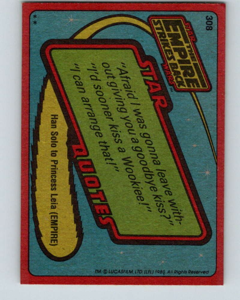 1980 Topps The Empire Strikes Back #308 The Wizard of Dagobah V43833