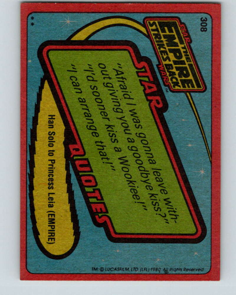 1980 Topps The Empire Strikes Back #308 The Wizard of Dagobah V43835