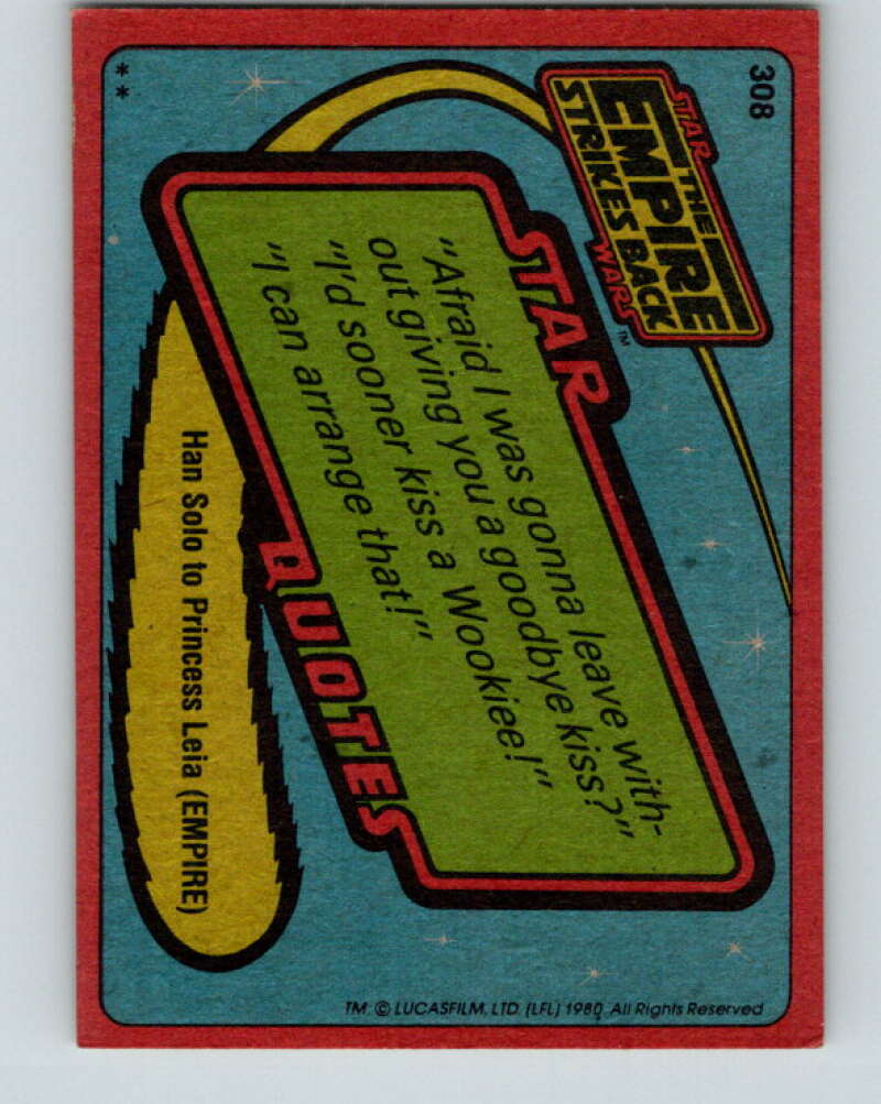 1980 Topps The Empire Strikes Back #308 The Wizard of Dagobah V43837