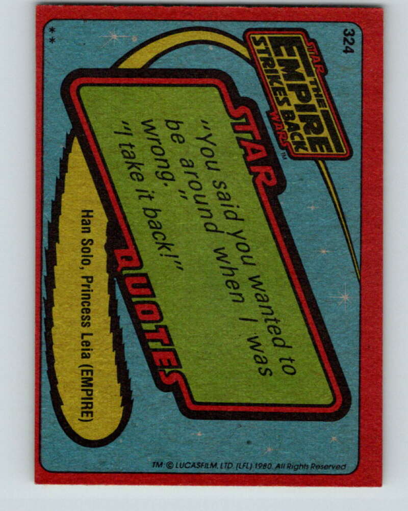 1980 Topps The Empire Strikes Back #324 Bounty Hunter IG-88 V43917