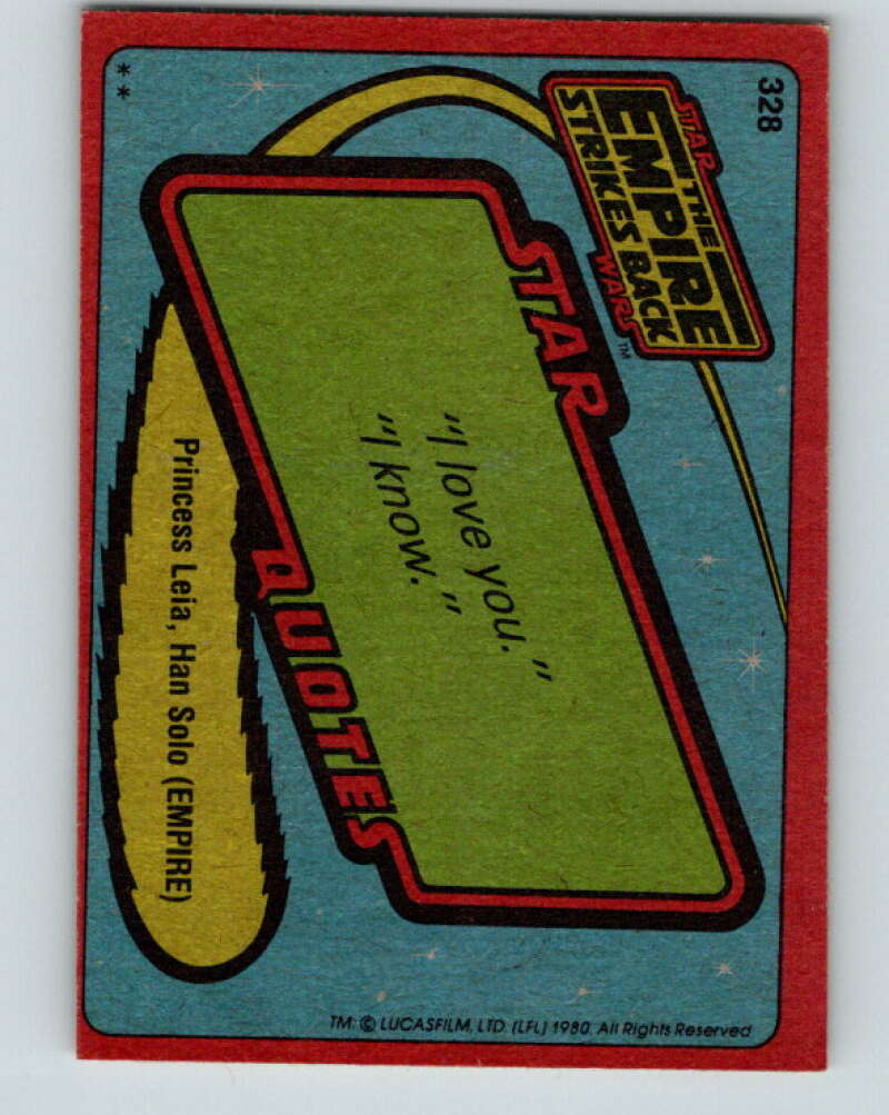 1980 Topps The Empire Strikes Back #328 Champions of Freedom V43943