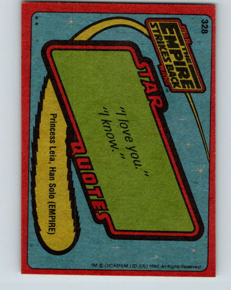 1980 Topps The Empire Strikes Back #328 Champions of Freedom V43945