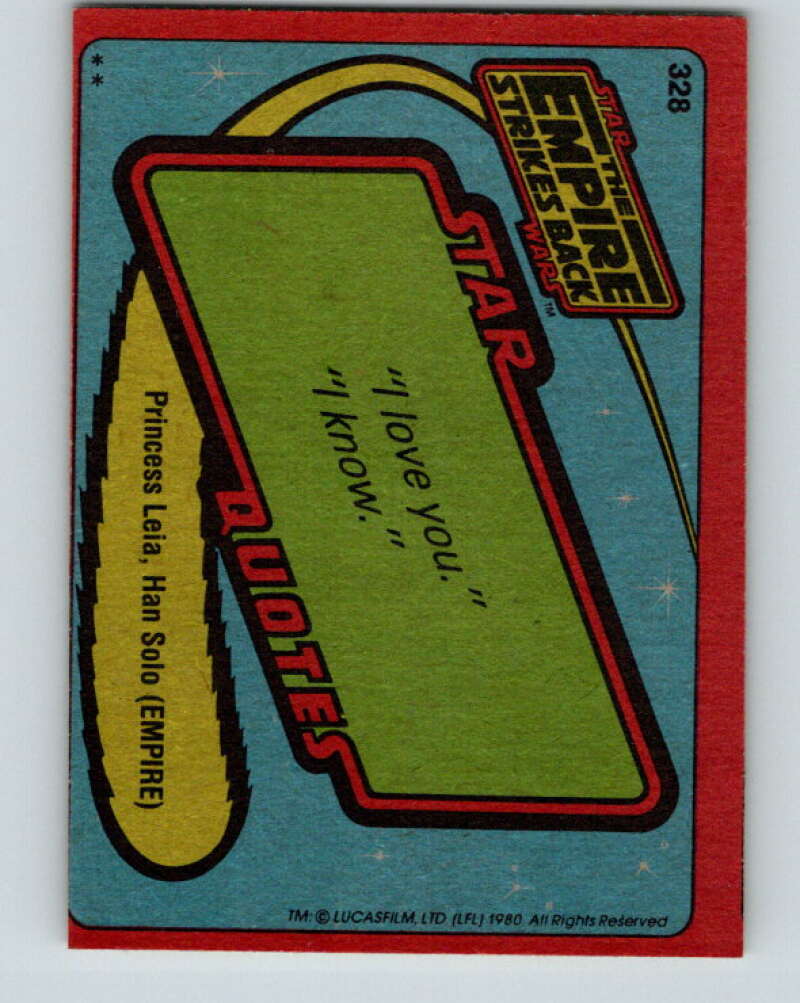 1980 Topps The Empire Strikes Back #328 Champions of Freedom V43947